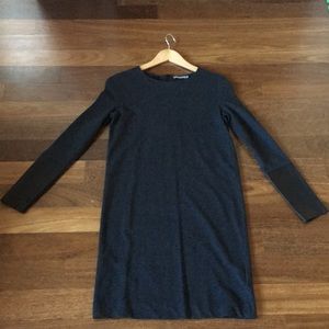 COS knit jersey straight dress leather cuff NEW XS